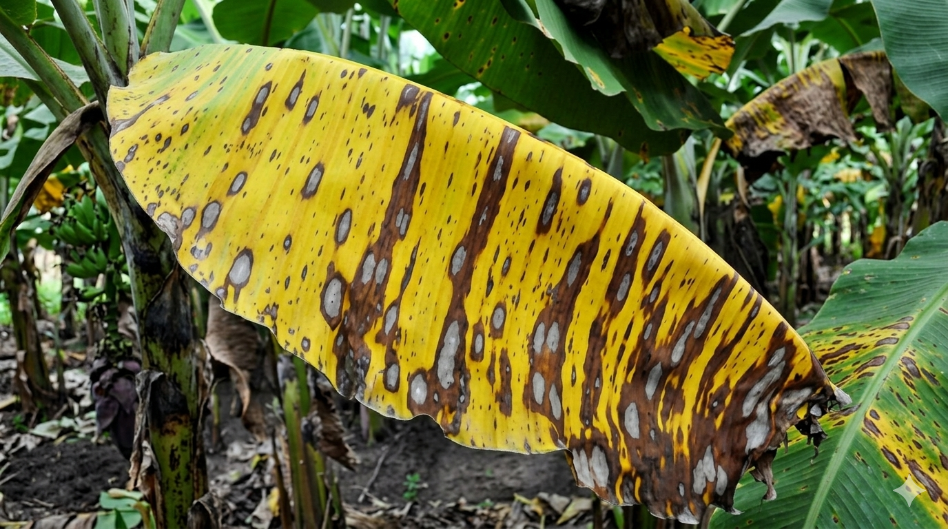 nhận diện bệnh Sigatoka vàng trên chuối cấy mô